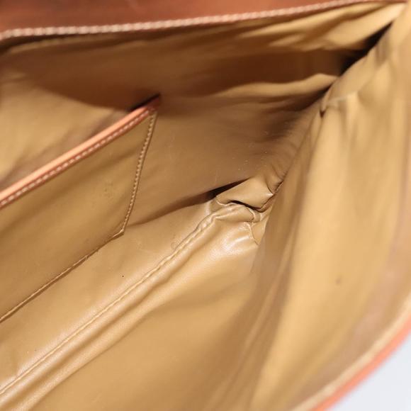 CELINE Macadam Canvas Clutch Bag PVC Leather Brown Gold Auth bs23653 - Picture 16 of 16